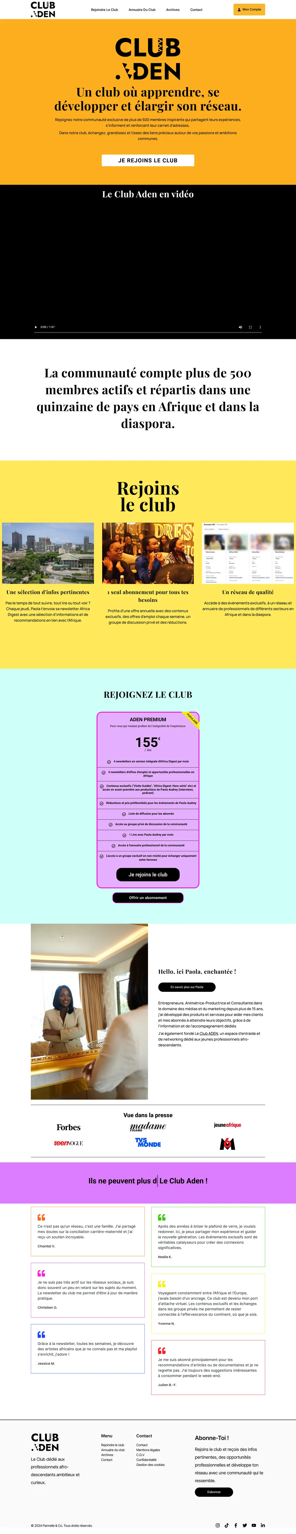 Ancienne page d’accueil (décembre 2024), capturée sur toute sa hauteur.