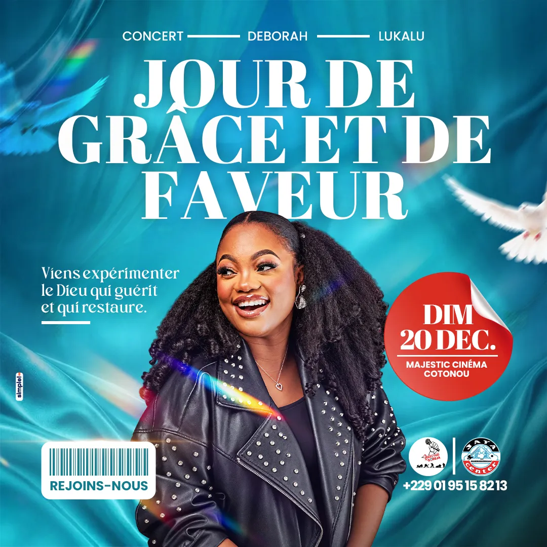 Déclinaison « Jour de grâce et de faveur » sur soie turquoise : Deborah Lukalu en perfecto, colombe, pastille rouge « Dim 20 déc. ».
