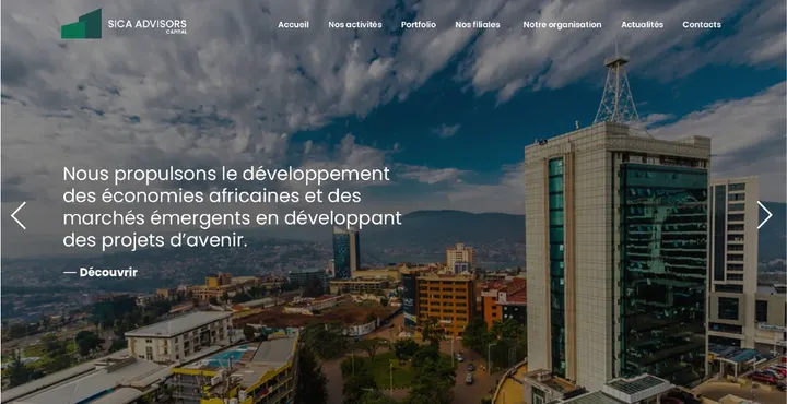 SICA Advisors Capital — en-tête du site.